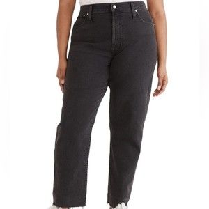 Madewell The Perfect Vintage Straight Jeans With Raw Hem In Lunar NWOT Size 32P
